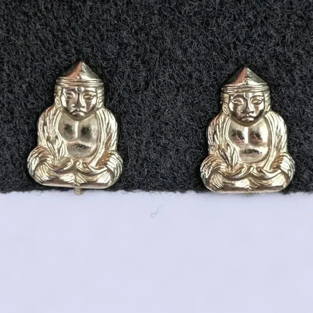 (2/$20) Wells Vintage Buddha Earrings